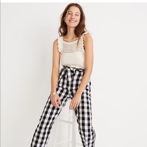 Madewell Paperbag Pants in Gingham